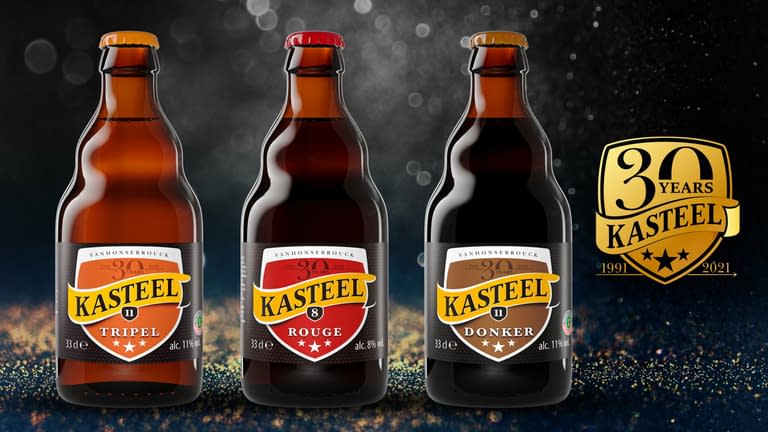 Une Etiquette Anniversaire Et Une Nouvelle Biere Kasteel A L Occasion Des 30 Ans De La Marque Kasteel Brouwerij Vanhonsebrouck